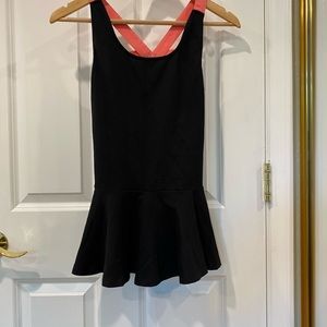 Black backless too with pink straps